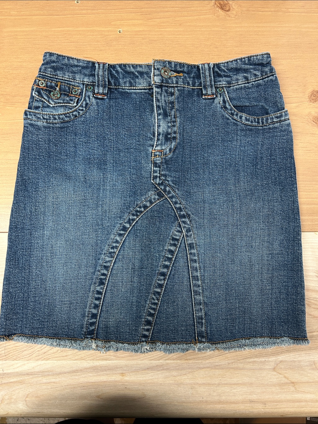 Roxy Denim Mini Skirt In Medium Blue Size 16 For Youth